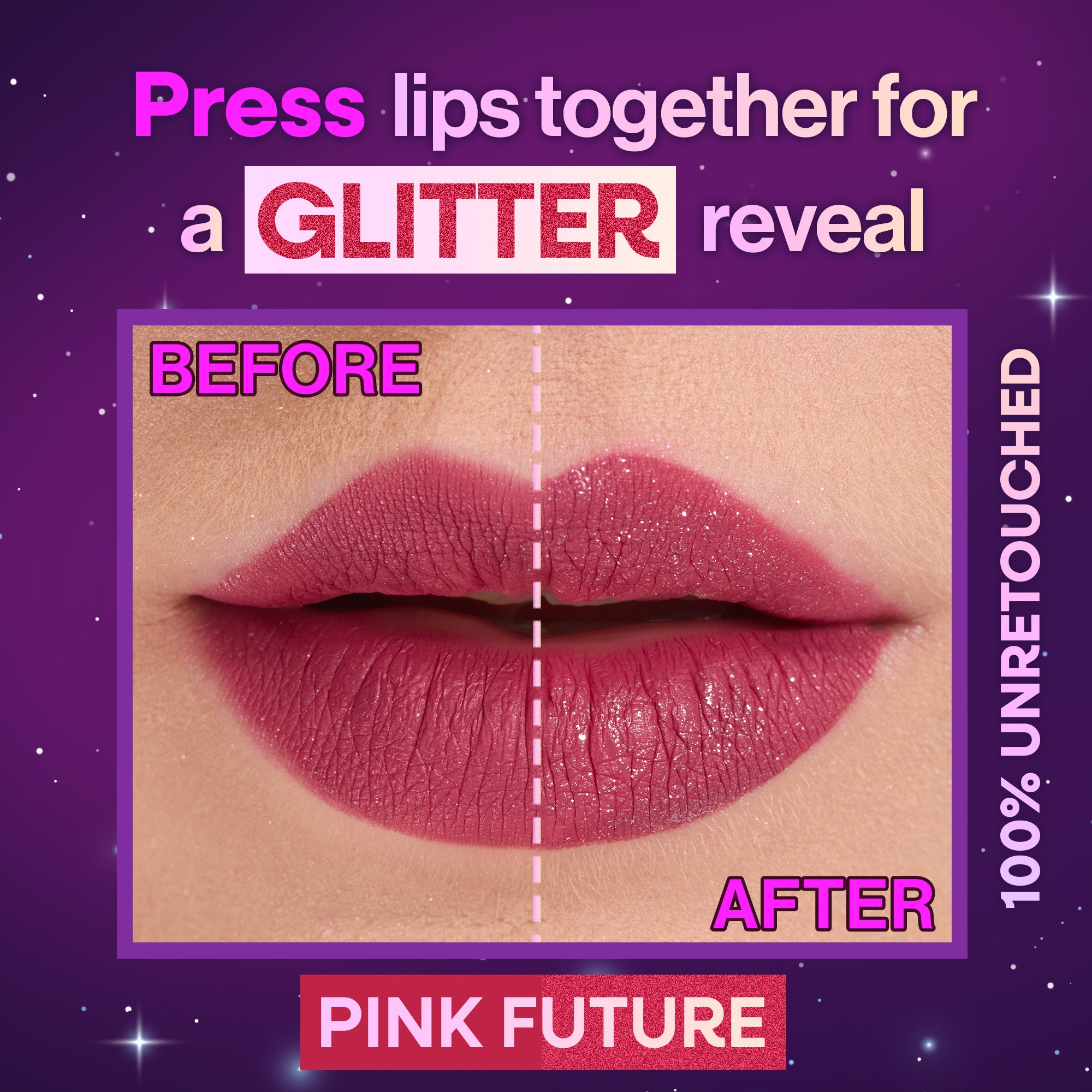 Mega Glitter Shimmer Liquid Lipstick | Pink Future - Image 4